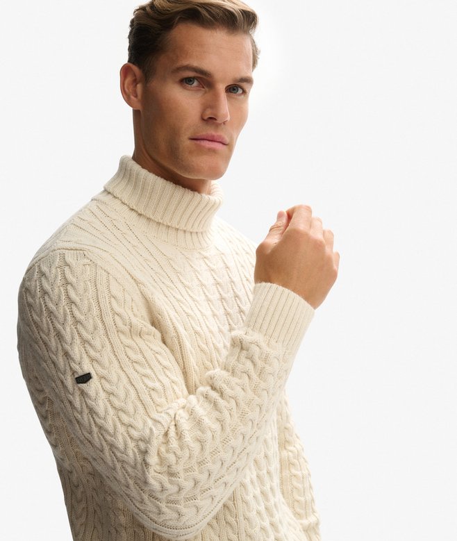 Superdry Jacob Cable Roll Neck Jumper