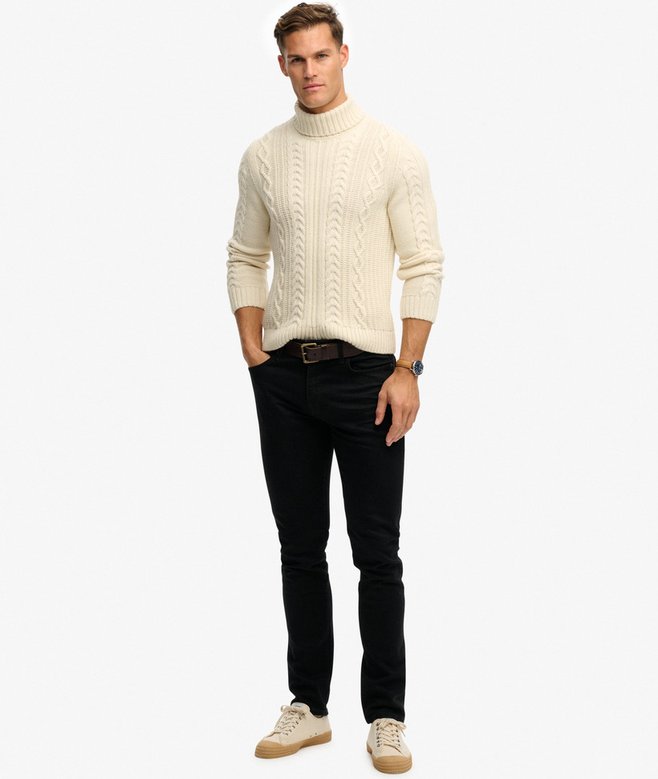 Superdry Jacob Cable Roll Neck Jumper