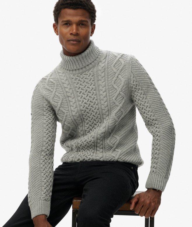 Superdry Jacob Cable Roll Neck Jumper
