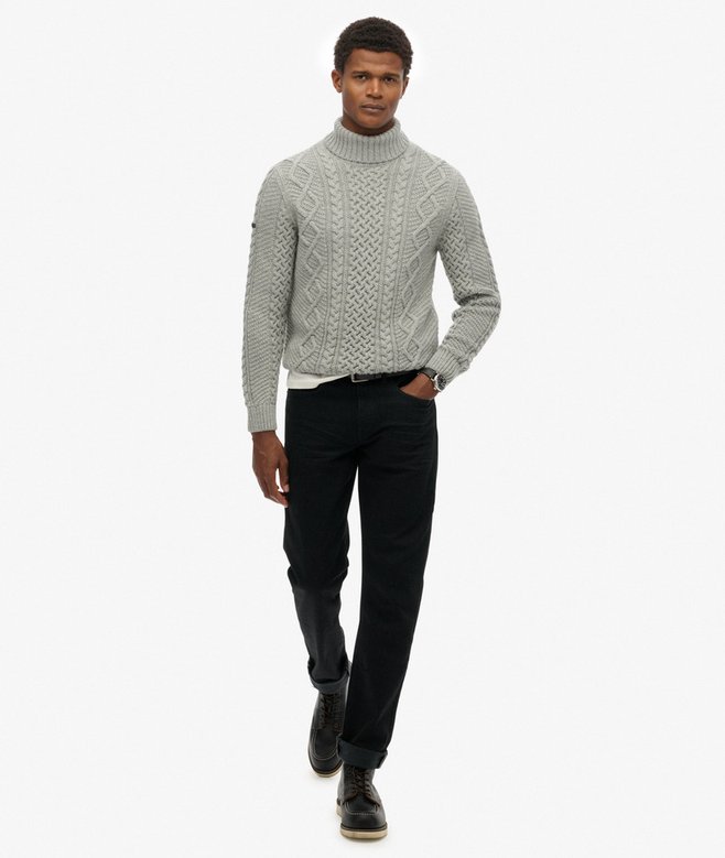 Superdry Jacob Cable Roll Neck Jumper