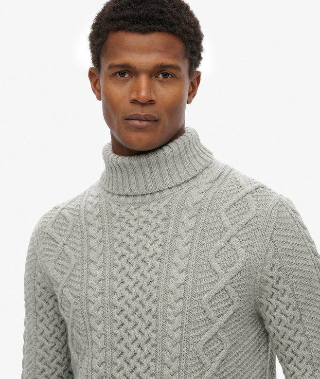 Superdry Jacob Cable Roll Neck Jumper