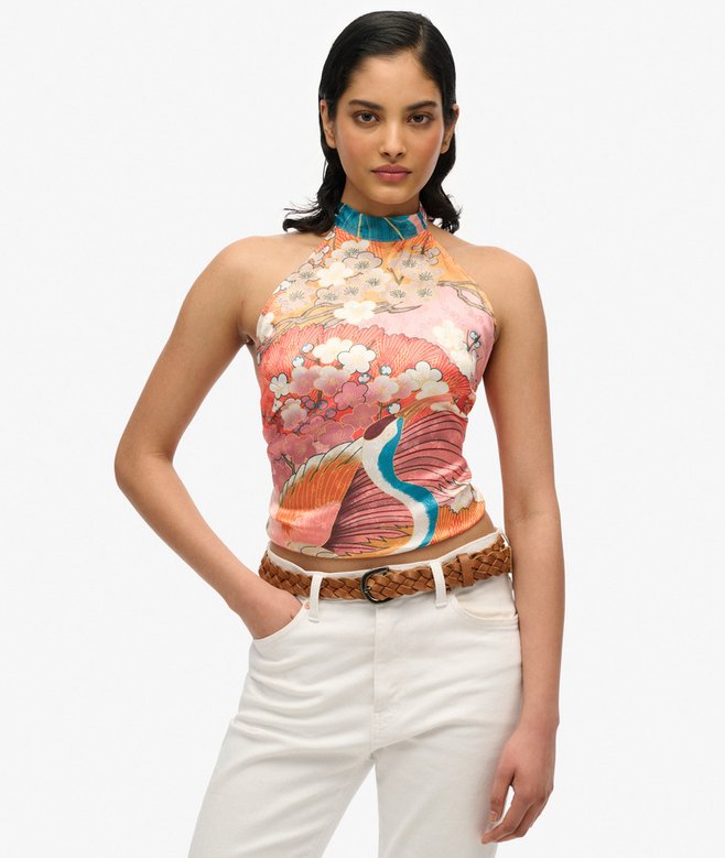 superdry Jacquard Halter Top