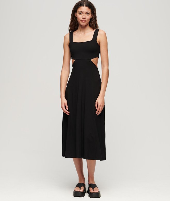 superdry Jersey Cutout Midi Dress
