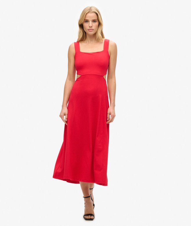 superdry Jersey Cutout Midi Dress