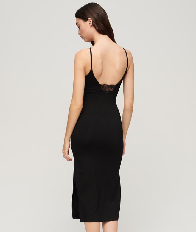 Superdry Jersey Lace Back Midi Dress