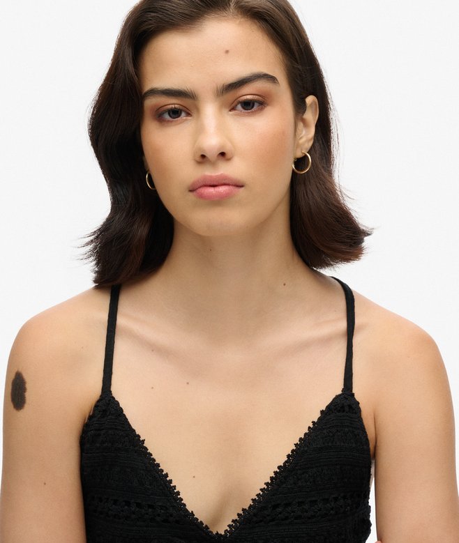 Superdry Jersey Lace Mini Dress