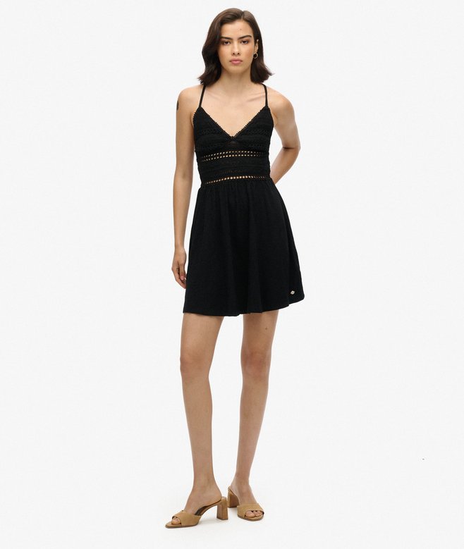 Superdry Jersey Lace Mini Dress