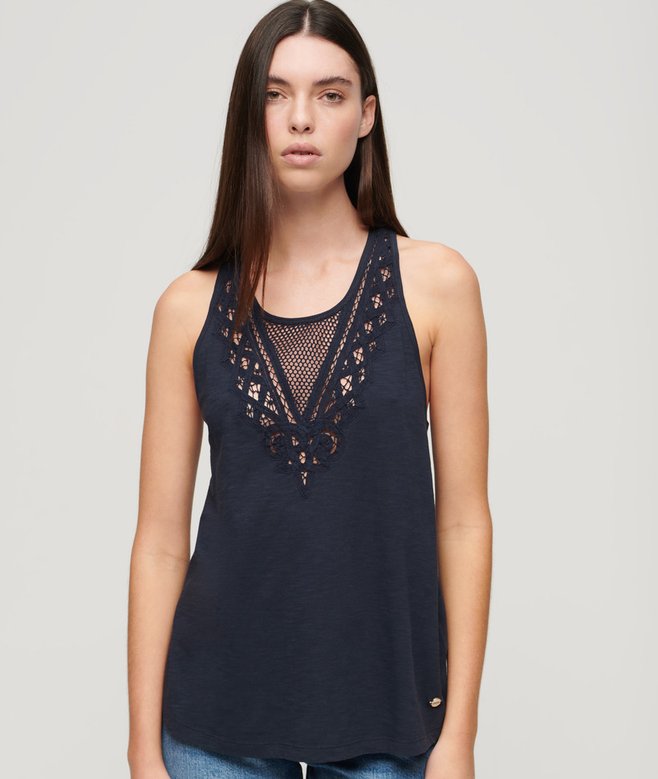 superdry Jersey Lace Vest