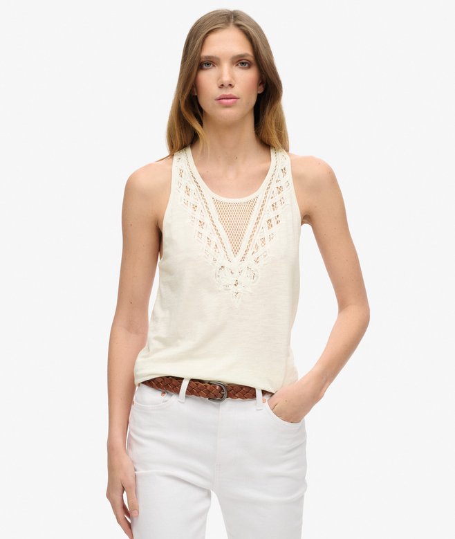 superdry Jersey Lace Vest