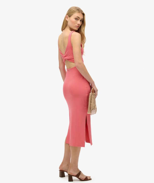 Superdry Jersey Twist Back Midi Dress