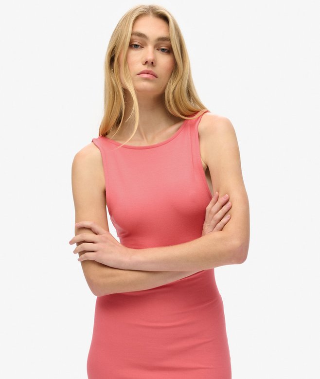 Superdry Jersey Twist Back Midi Dress