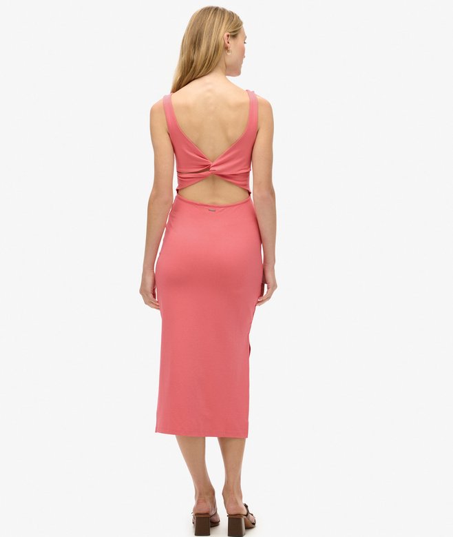 Superdry Jersey Twist Back Midi Dress