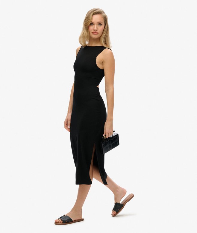 Superdry Jersey Twist Back Midi Dress