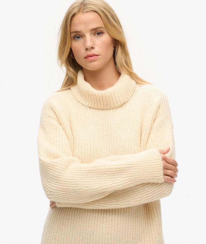 Superdry Knitted Roll Neck Jumper Dress