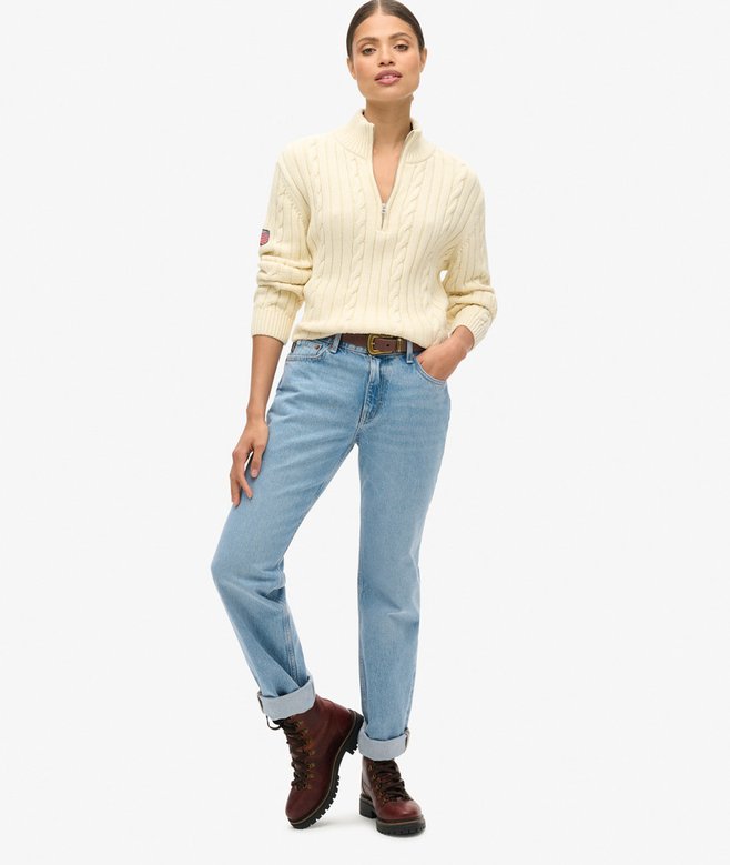 Superdry Knitted Rugby Half Zip Jumper