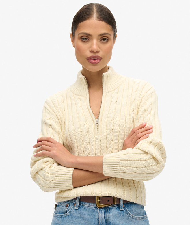 Superdry Knitted Rugby Half Zip Jumper