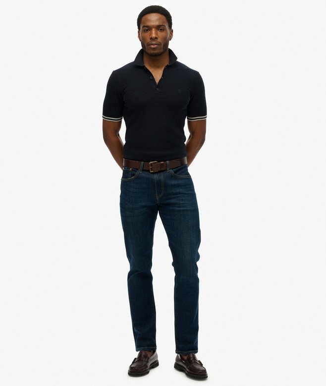 Superdry Knitted Texture Short Sleeve Polo Shirt