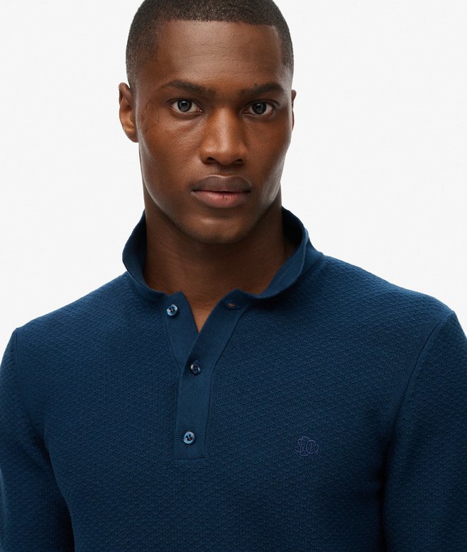 Superdry Knitted Texture Short Sleeve Polo Shirt