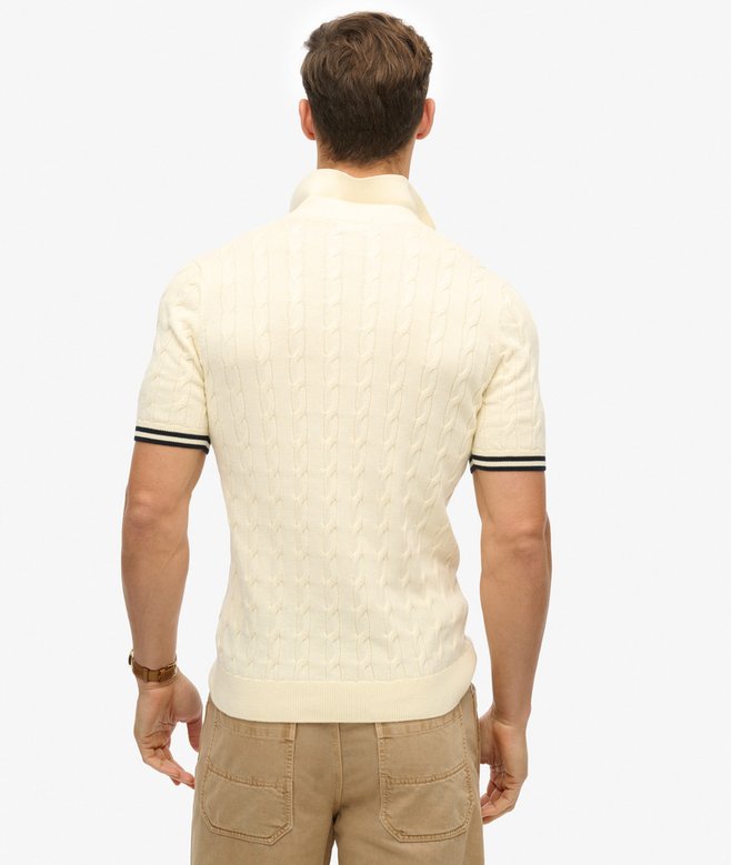 Superdry Knitted Texture Short Sleeve Polo Shirt