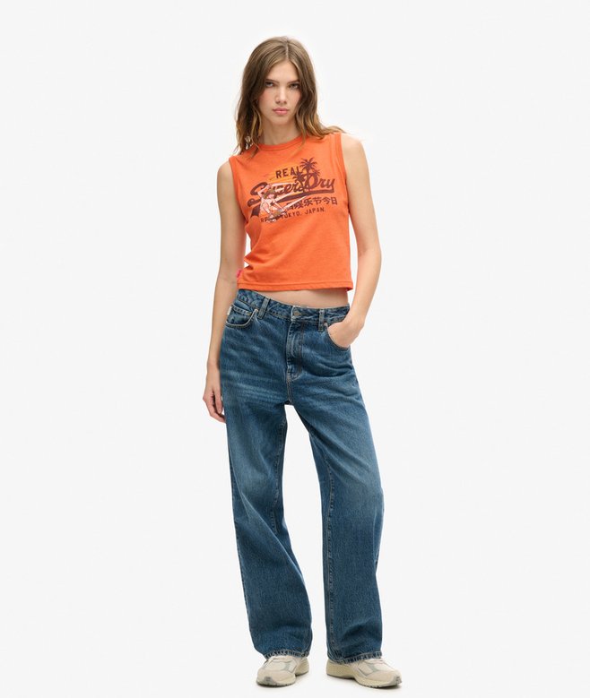 Superdry LA Vintage Logo Graphic Slim Vest Top