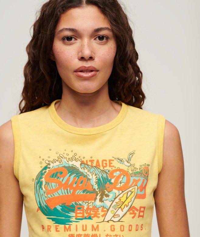 Superdry LA Vintage Logo Graphic Slim Vest Top