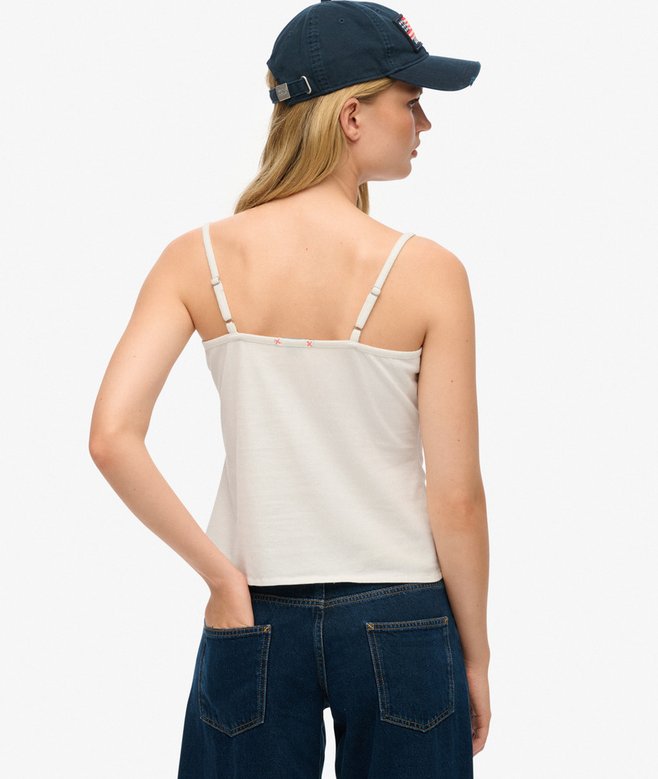 Superdry Lace Button Through Cami Top