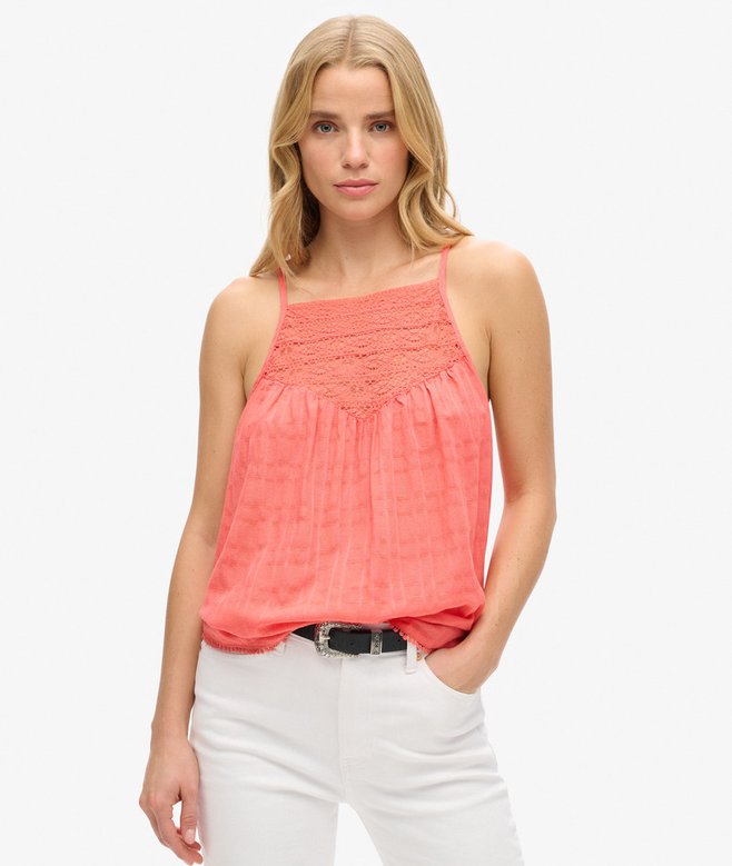 superdry Lace Cami Beach Top