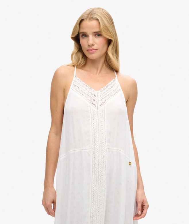 Superdry Lace Trim Maxi Dress