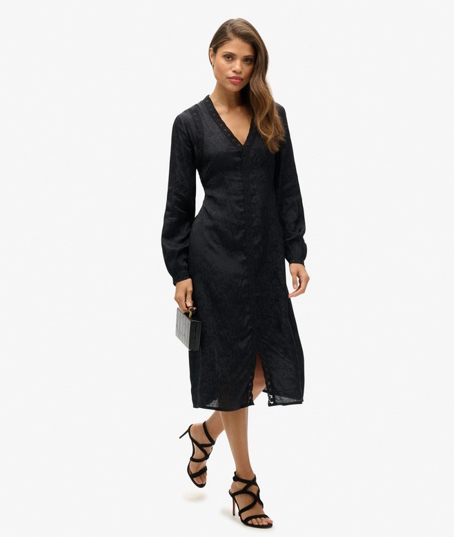 Superdry Lace Trim Midi Dress