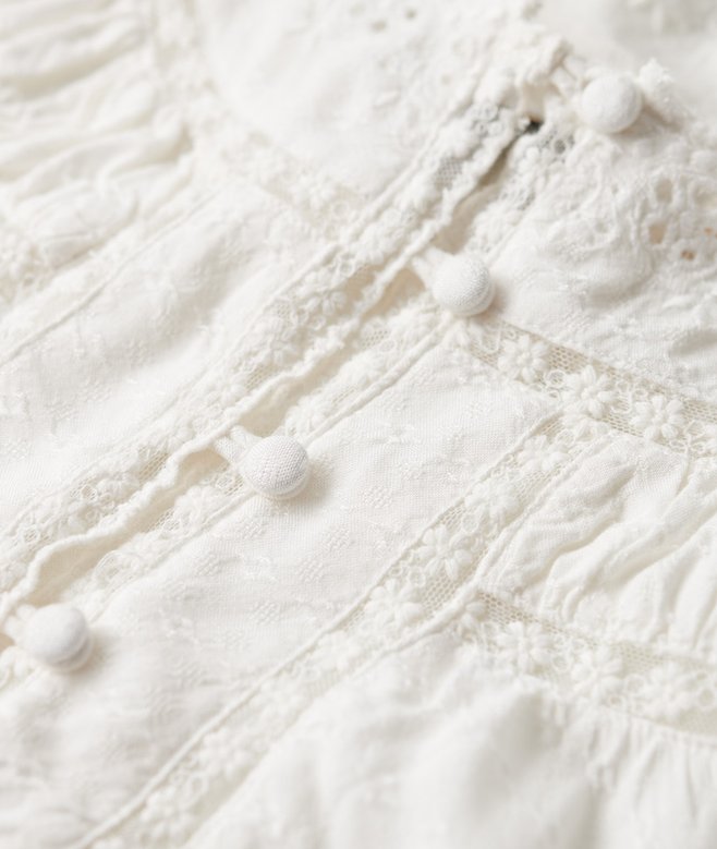 Superdry Lace Trim Woven Top