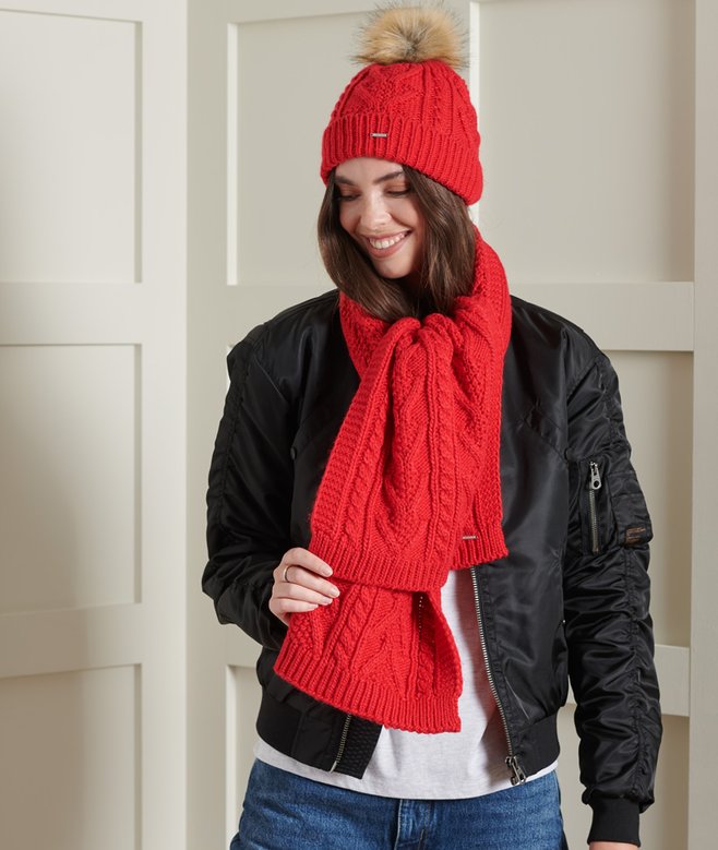 superdry Lannah Cable Scarf