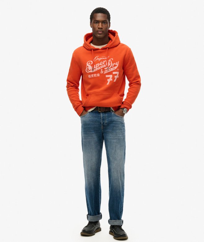 Superdry Leather & Boot Co Script Hoodie