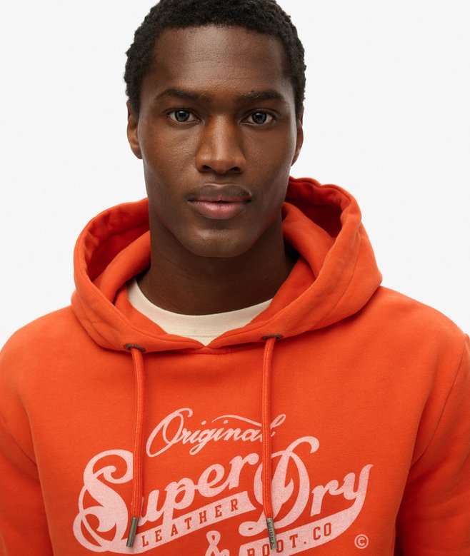 Superdry Leather & Boot Co Script Hoodie