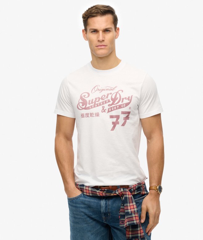 superdry Leather & Boot Co Script T-Shirt