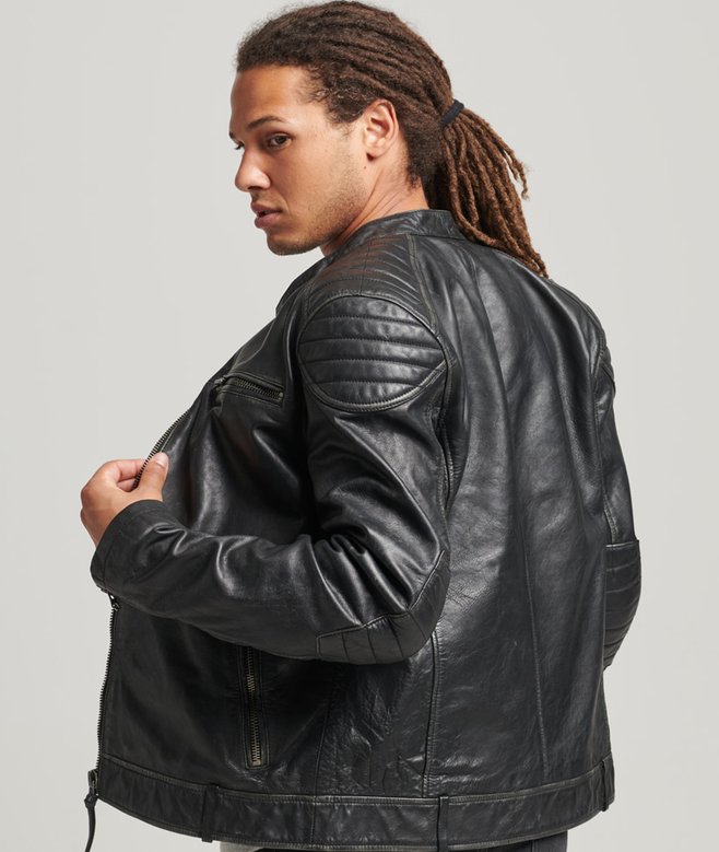 Superdry Leather Moto Racer Jacket