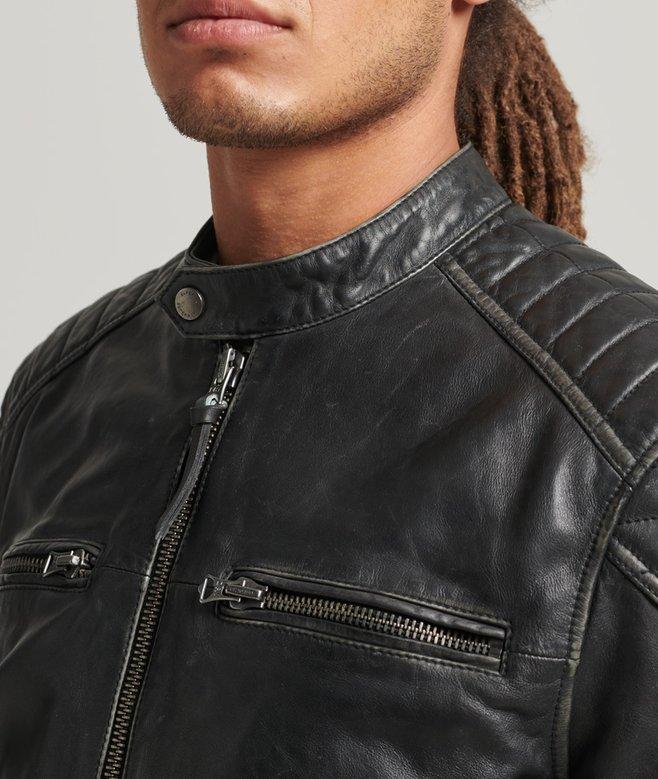 Superdry Leather Moto Racer Jacket