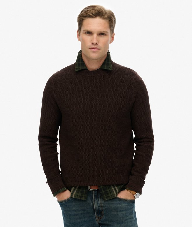 superdry Light Weight Cotton Texture Jumper