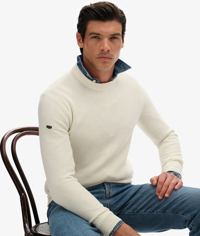 superdry Light Weight Cotton Texture Jumper
