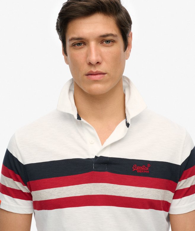 Superdry Lightweight Stripe Jersey Polo Top