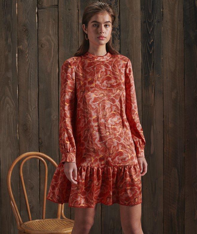 superdry Limited Edition Dry Printed Silk Dress