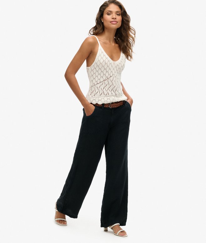 Superdry Linen Low Rise Pants