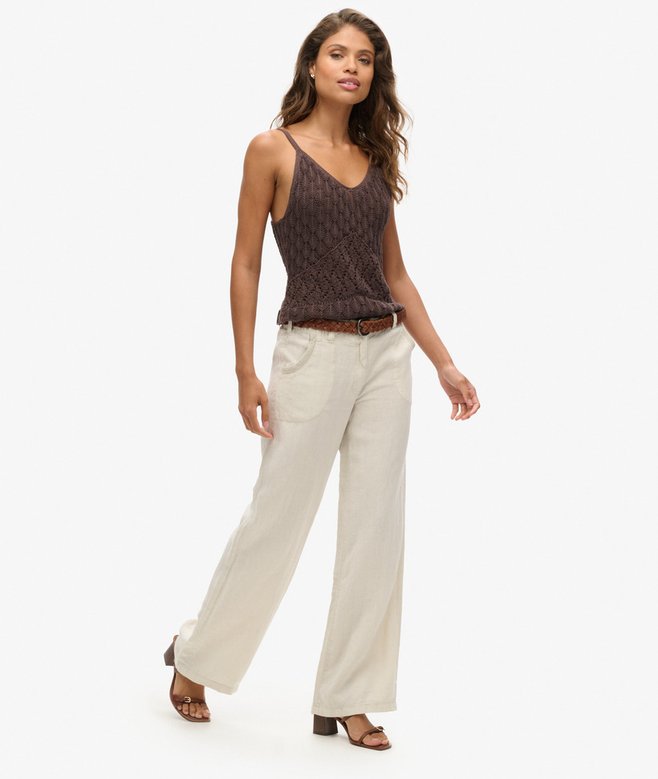 Superdry Linen Low Rise Pants