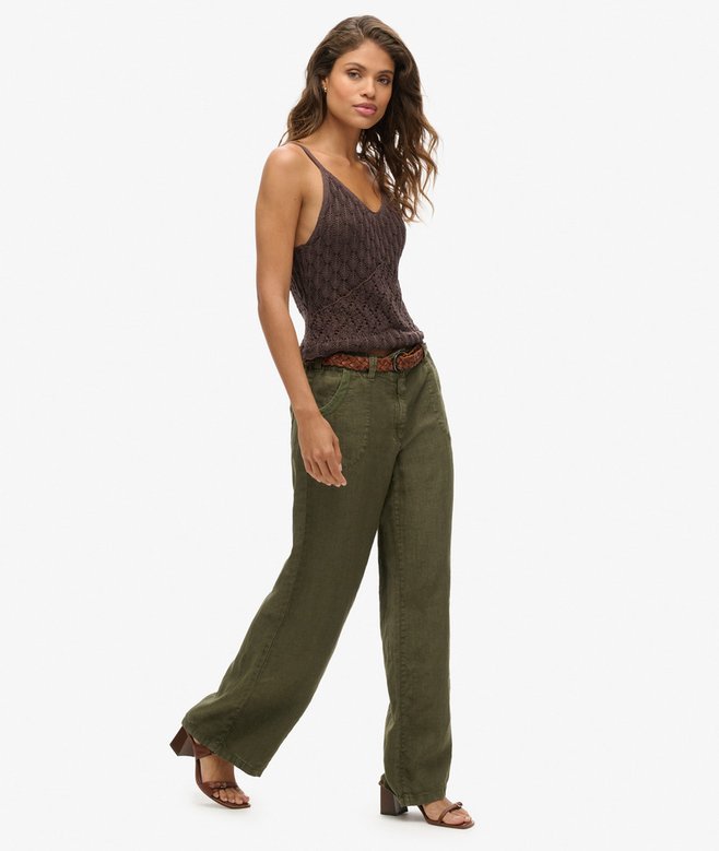 Superdry Linen Low Rise Pants