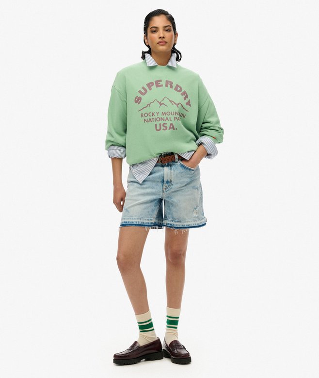 Superdry Lo-Fi Outdoor Mono Loose Crew Sweatshirt