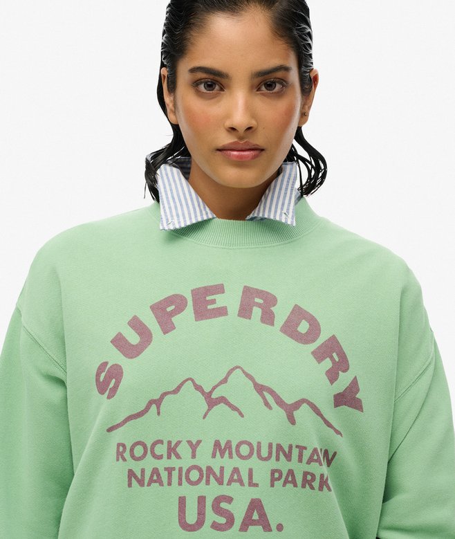 Superdry Lo-Fi Outdoor Mono Loose Crew Sweatshirt