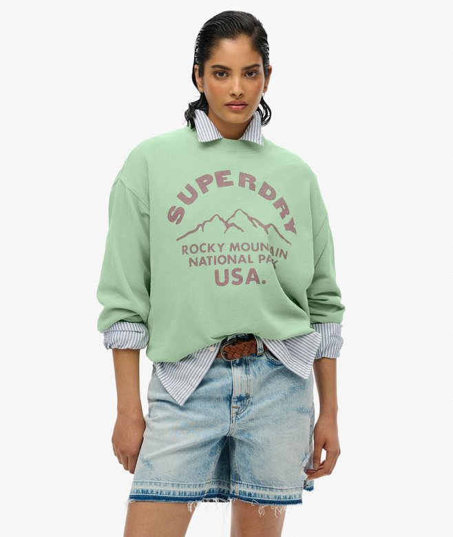 superdry Lo-Fi Outdoor Mono Loose Crew Sweatshirt