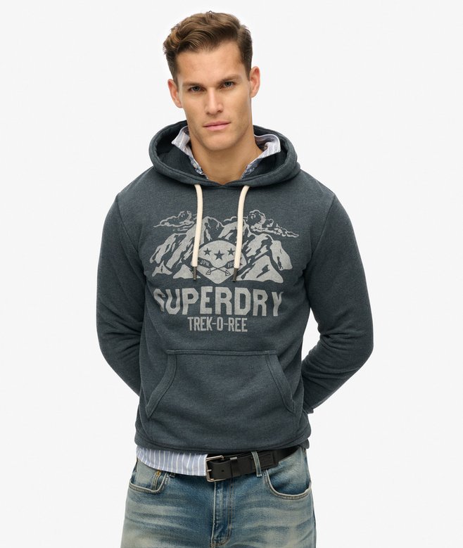 superdry Lo-Fi Outdoor Mono Relaxed Hoodie