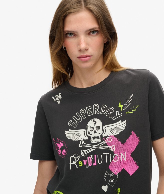 Superdry Lo-Fi Punk Poster Relaxed T-Shirt