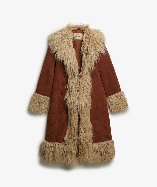 superdry Long Afghan Coat