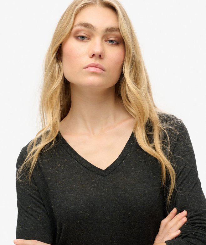 Superdry Long Sleeve Jersey V-Neck Top